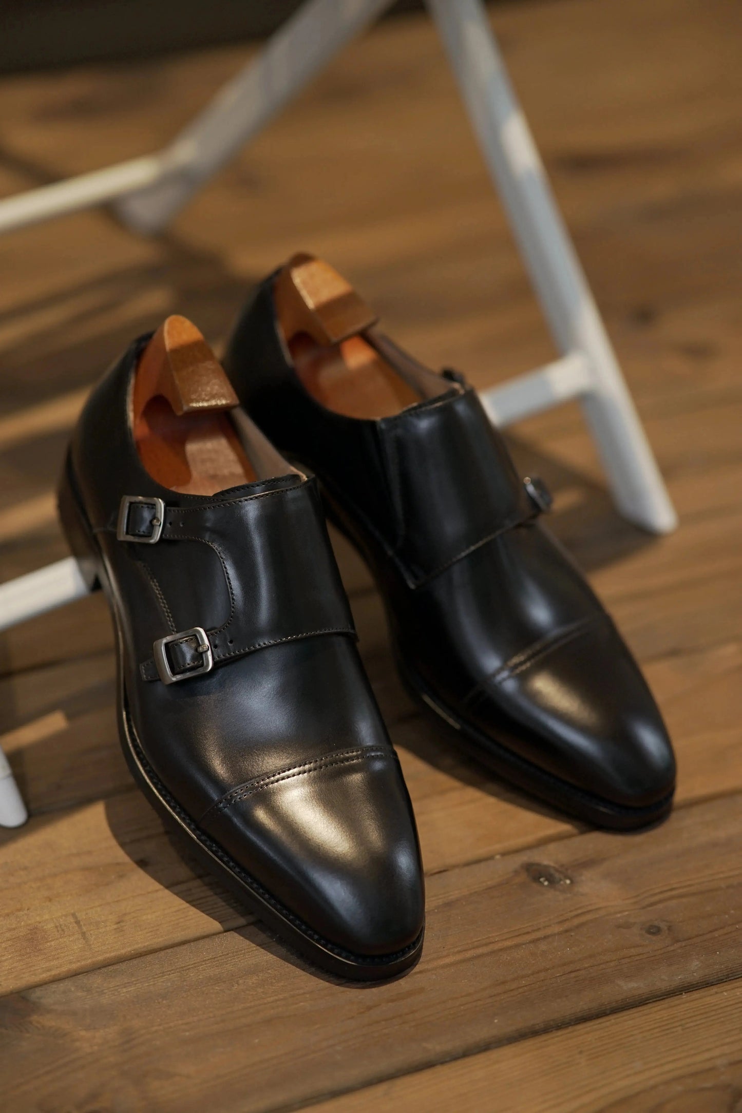 | Handcrafted Brown Calfskin Single Monk Strap
