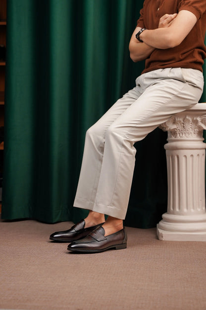 | Leather Sued Loafers For Men