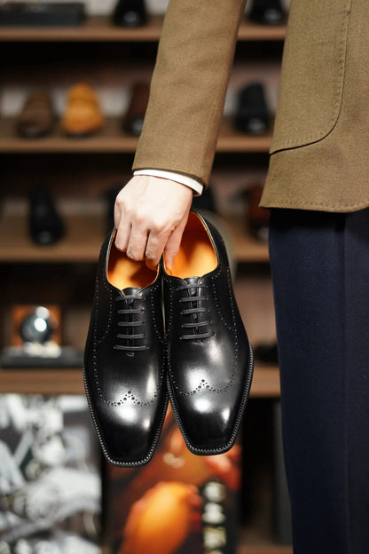 | The Maverick Tan Wingtip Oxford Brogues