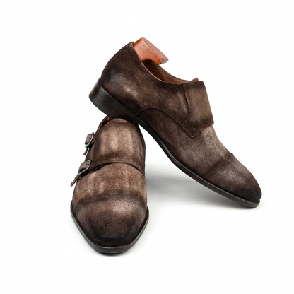 | Handcrafted Brown Calfskin Single Monk Strap