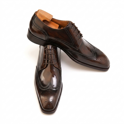 | Cowhide Leather Balmoral Genuine Oxford Shoes