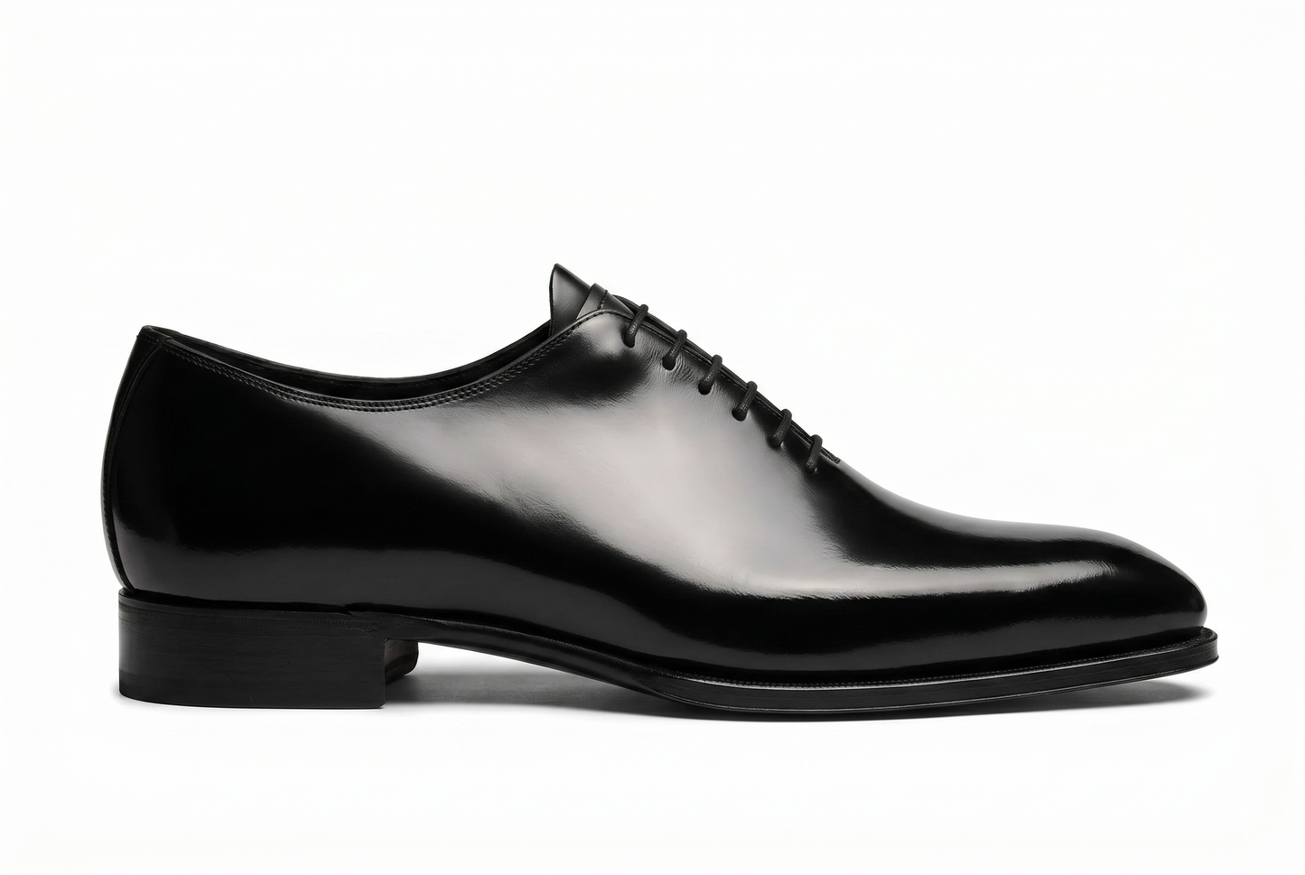 Men's Handmade Black Leather Wholecut Oxford Dress Shoes | PelleVista