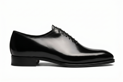 Men's Handmade Black Leather Wholecut Oxford Dress Shoes | PelleVista