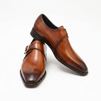 | Leather Smooth Monkstap Shoes For Men
