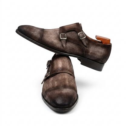 | Handcrafted Brown Calfskin Single Monk Strap