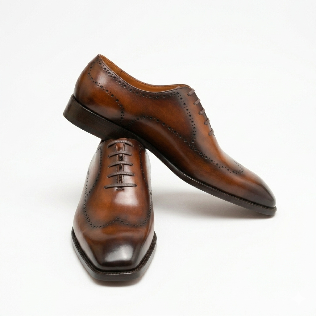 | The Maverick Tan Wingtip Oxford Brogues