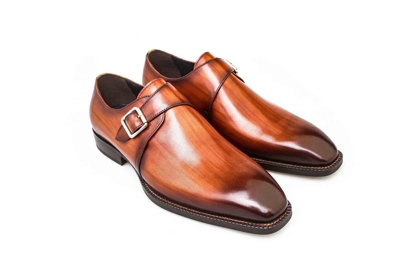 | Leather Smooth Monkstap Shoes For Men