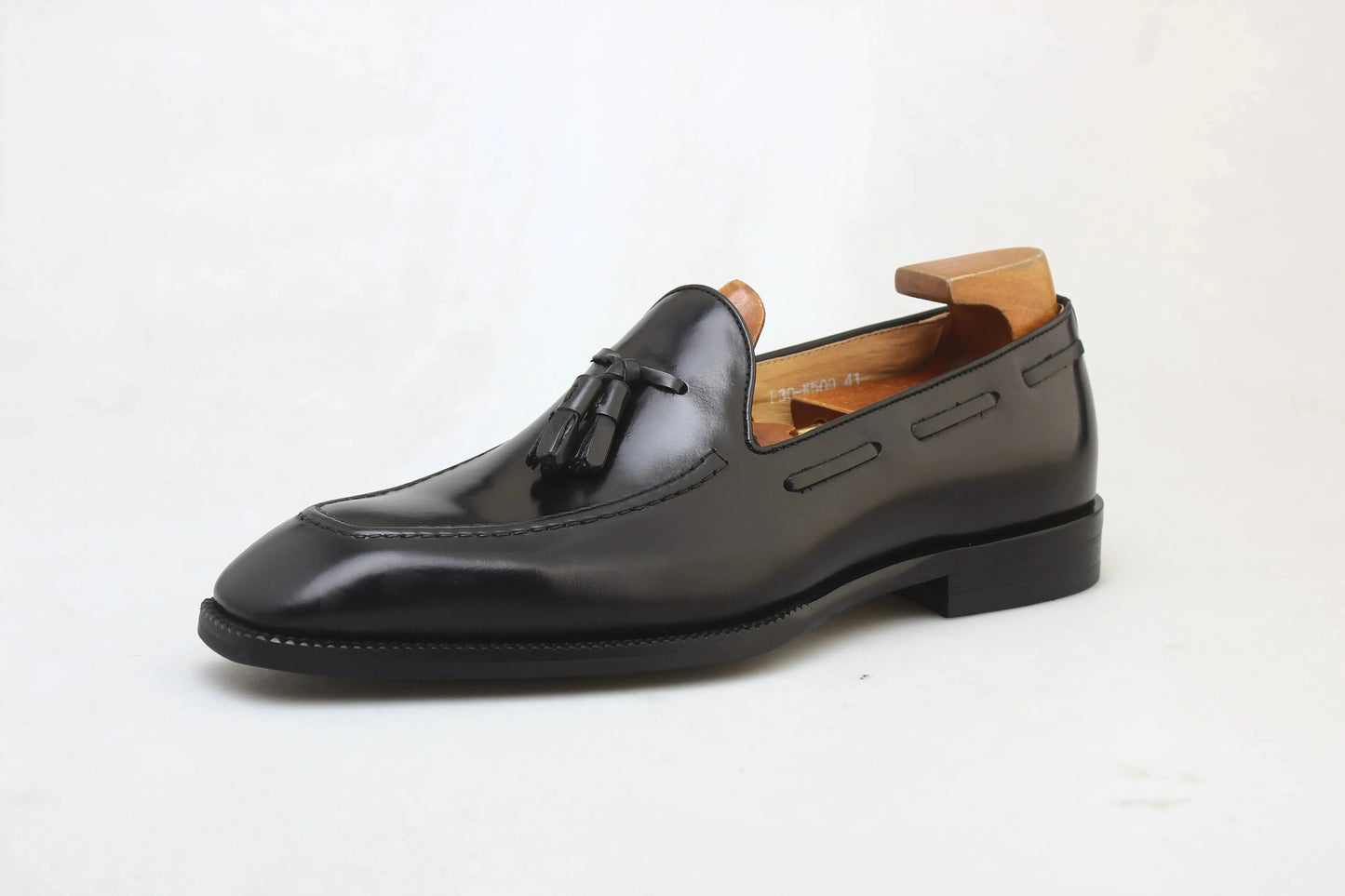 | Handcrafted Mahogany Calfskin Tassel Loafers