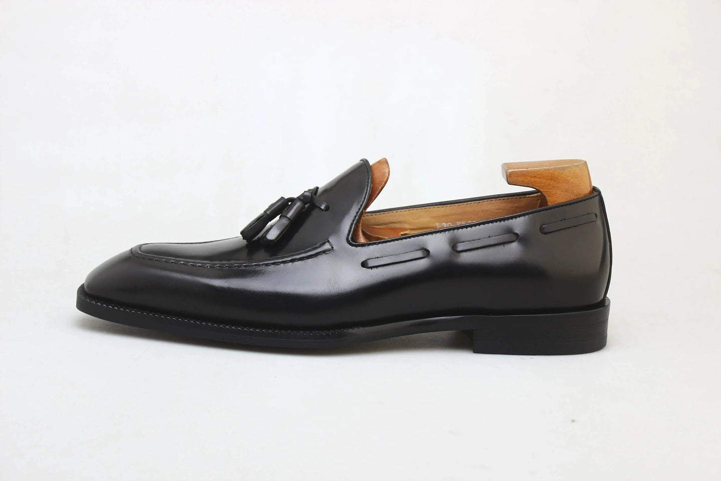 | Handcrafted Mahogany Calfskin Tassel Loafers