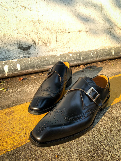 Cowhide Genuine Leather Monkstaps For Men