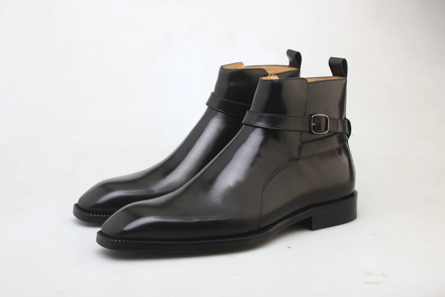 Hand-Painted Cowhide Derby Shoes