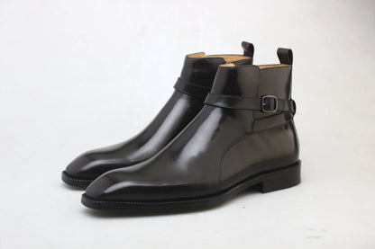Hand-Painted Cowhide Derby Shoes