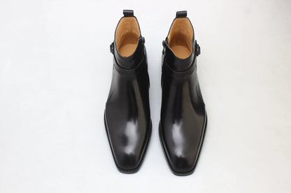 Hand-Painted Cowhide Derby Shoes