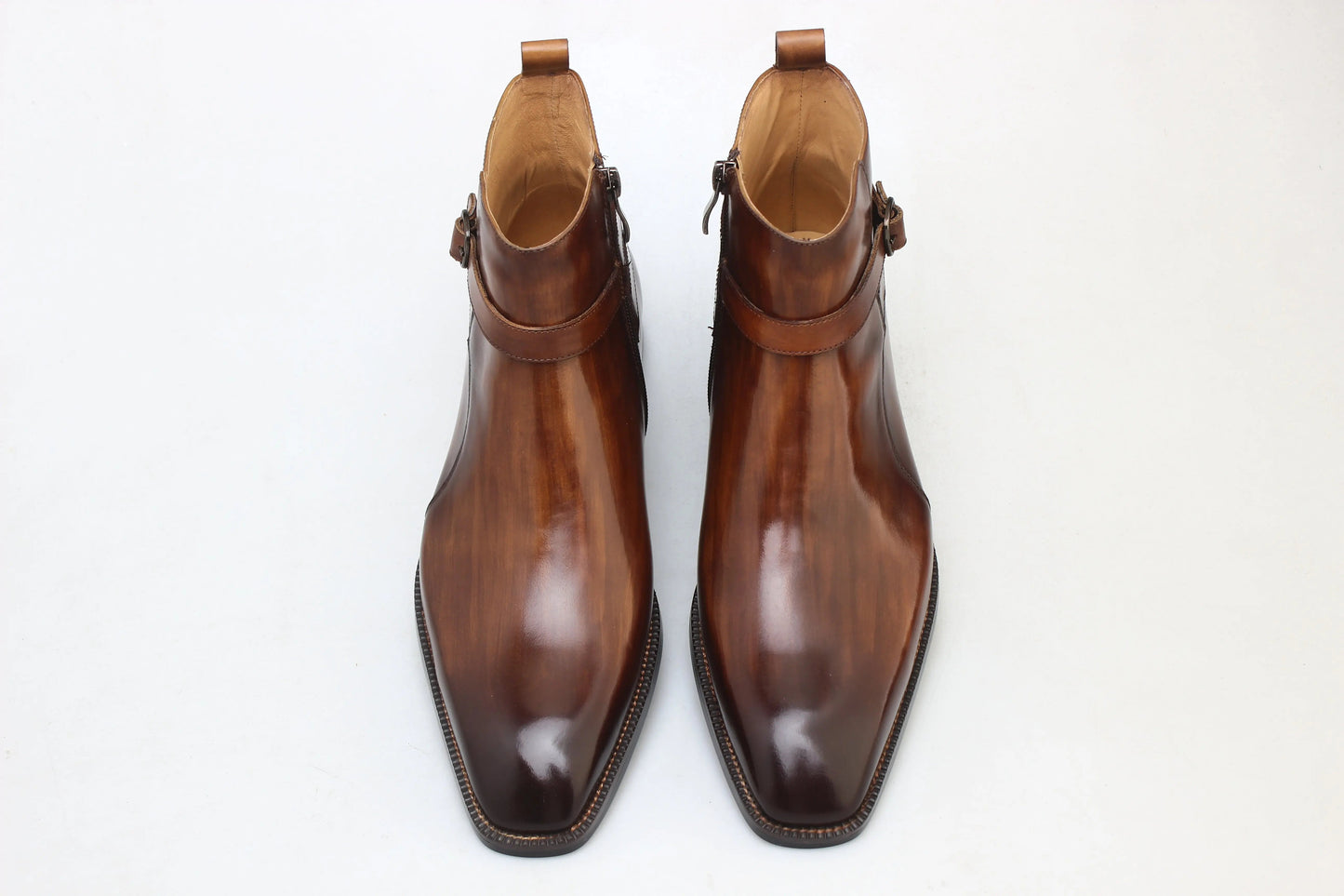 Hand-Painted Cowhide Derby Shoes