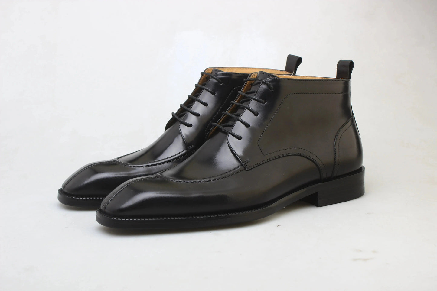 Cowhide Toe Derby Shoes For Men