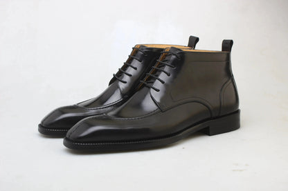 Cowhide Toe Derby Shoes For Men