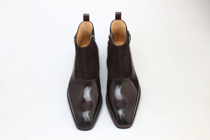 Wholecut Leather Derby Shoes For Men