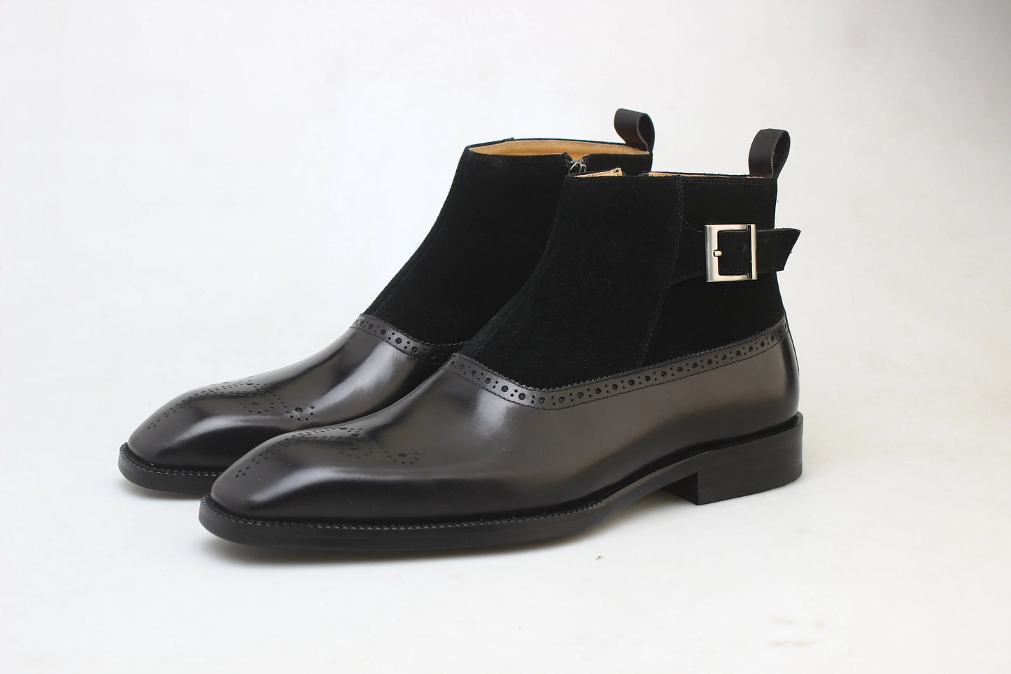 Wholecut Leather Derby Shoes For Men