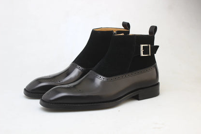 Wholecut Leather Derby Shoes For Men