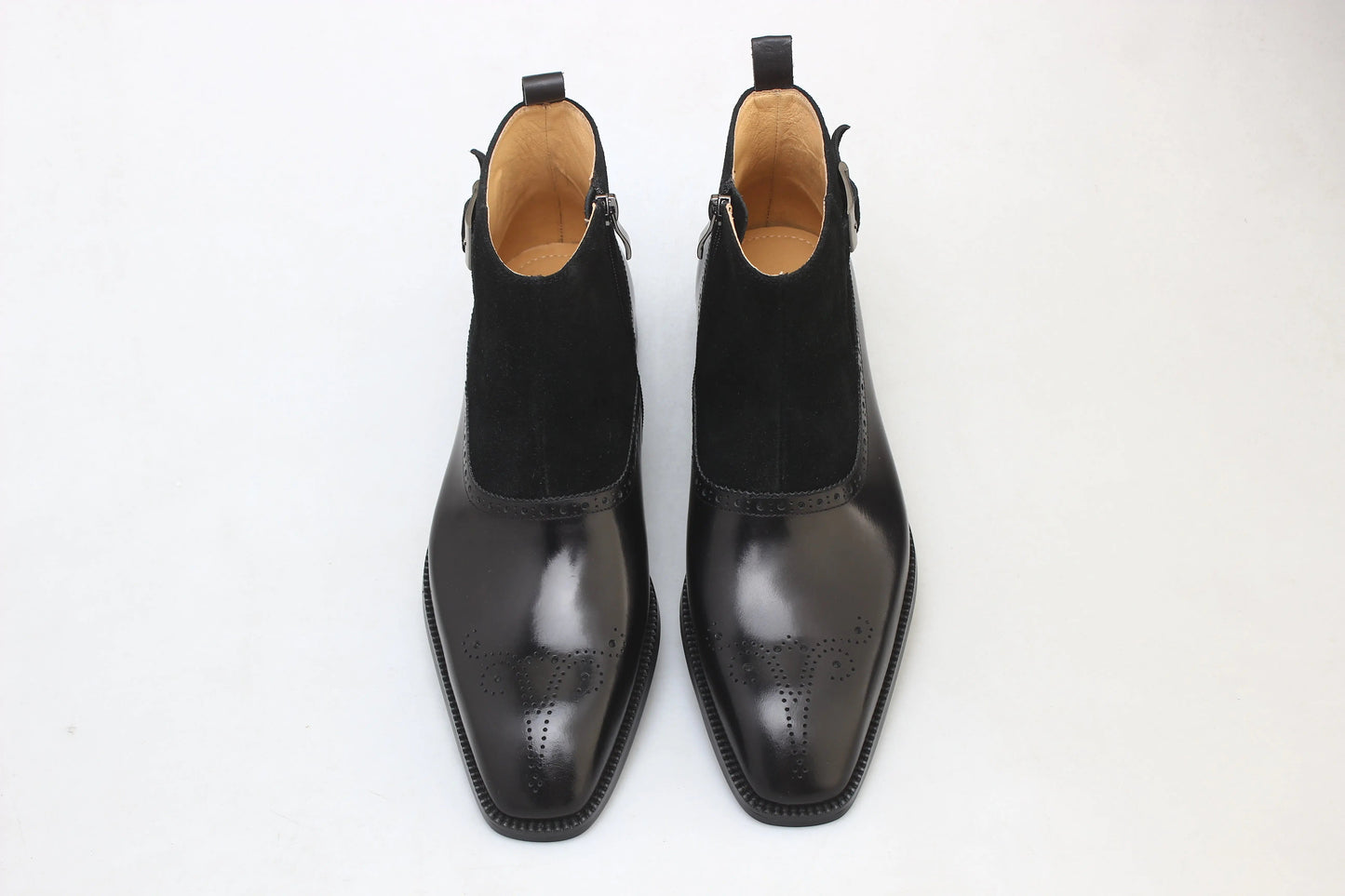 Wholecut Leather Derby Shoes For Men