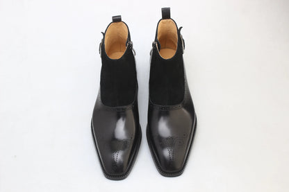 Wholecut Leather Derby Shoes For Men