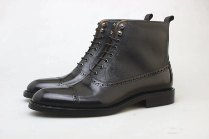 | Handmade Brown Leather Derby Brogues