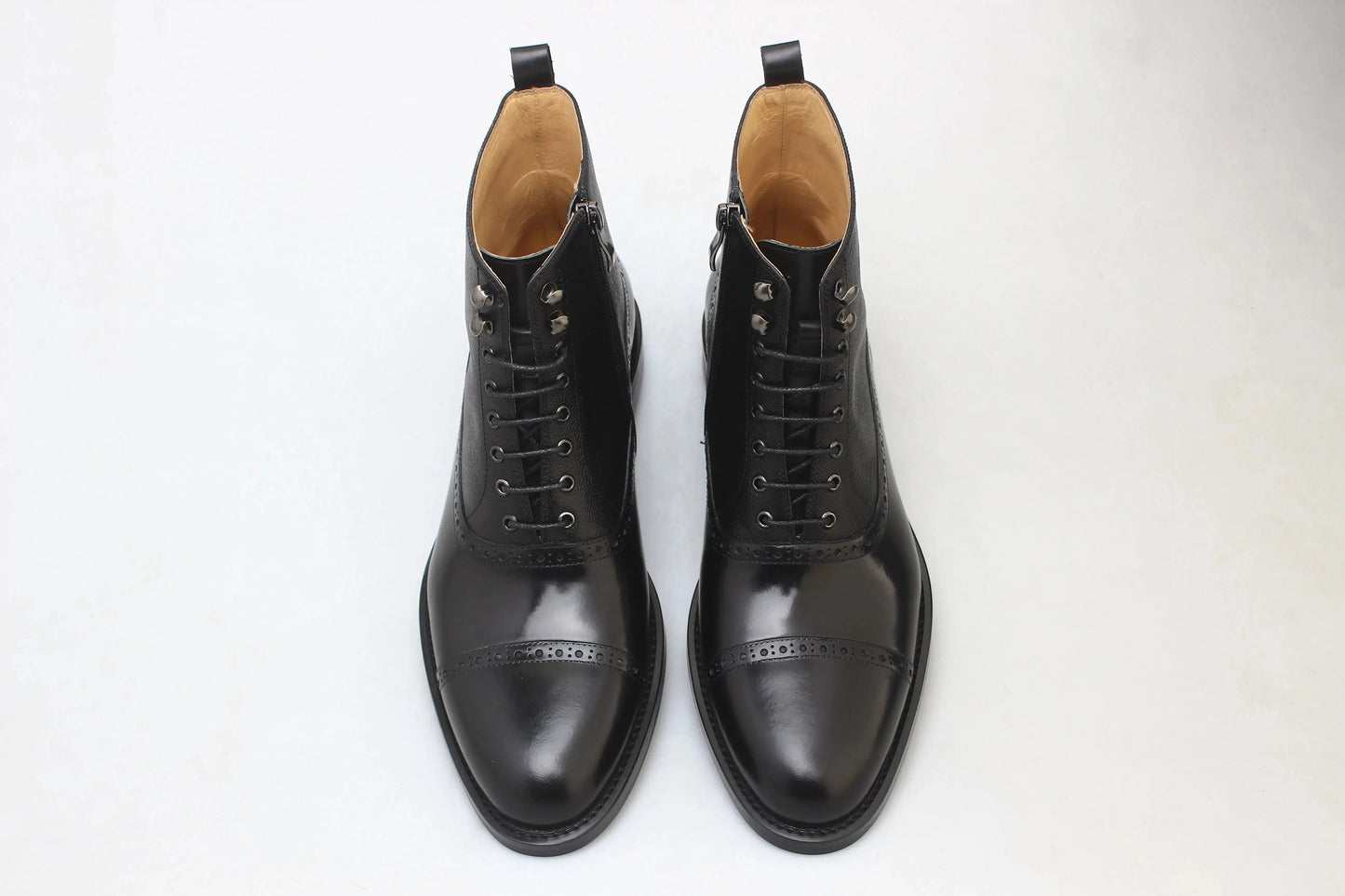 | Handmade Brown Leather Derby Brogues