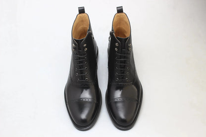 | Handmade Brown Leather Derby Brogues