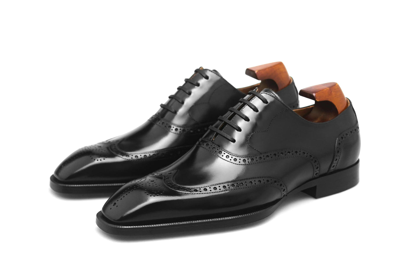 | Handmade Burgundy Leather Wingtip Brogue Oxford Dress Shoes