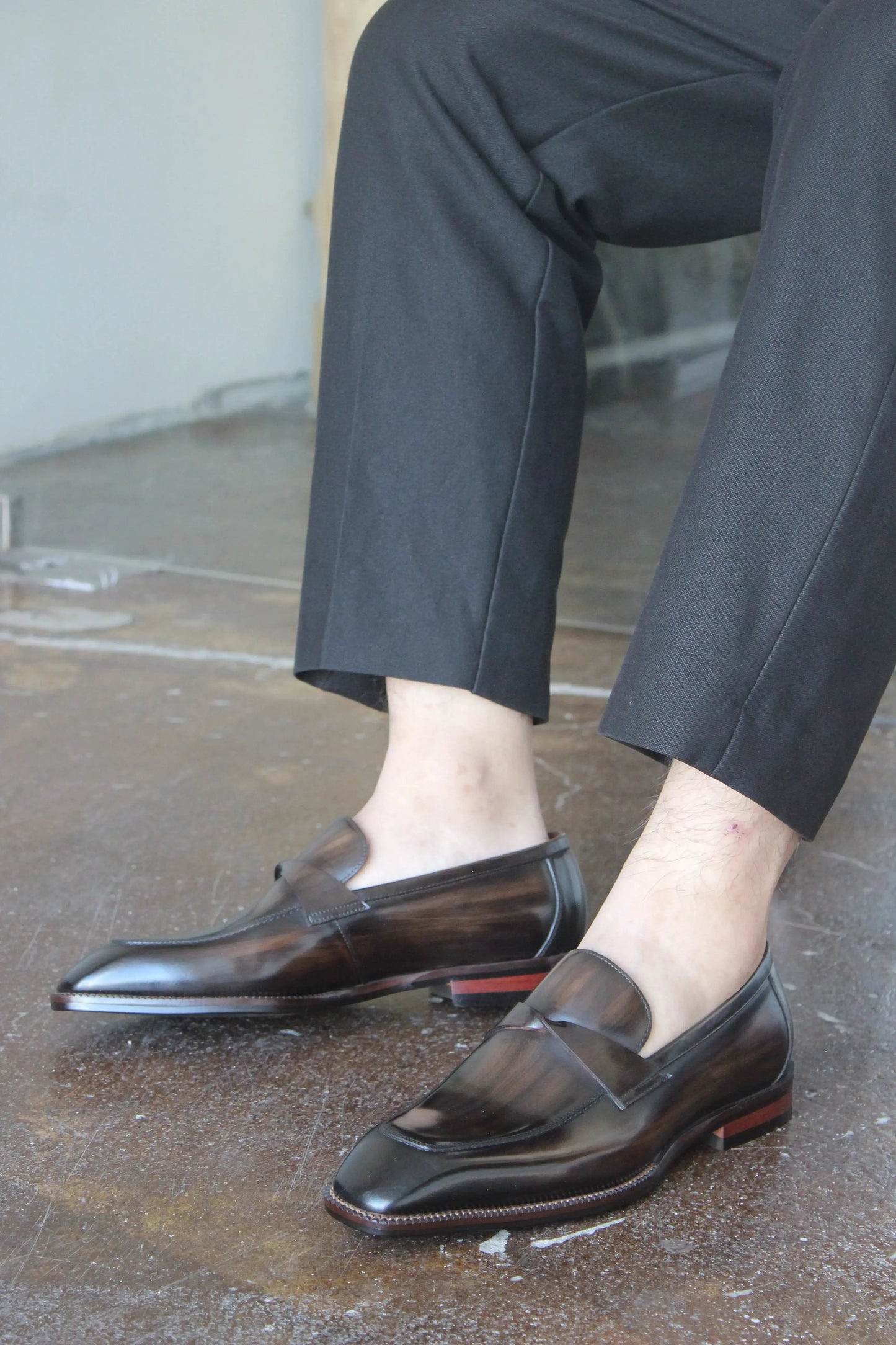 Handcrafted Calfskin Leather Penny Loafers