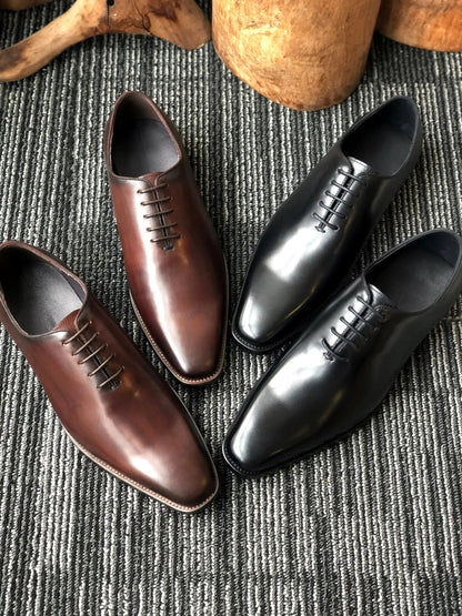 | Leather Plain Dress Shoes For Men