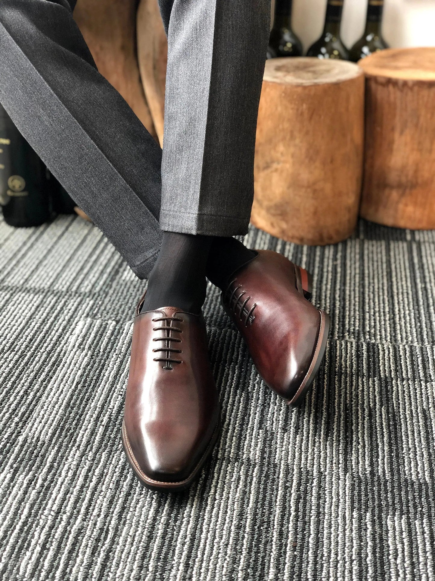 | Leather Plain Dress Shoes For Men