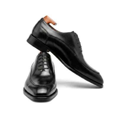 | Elegant Leather Derby Shoes Modern Professional