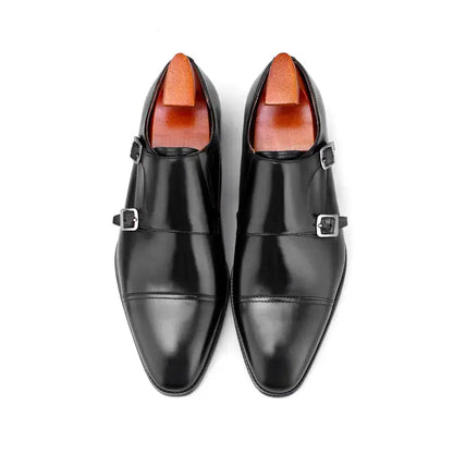 | Handcrafted Brown Calfskin Single Monk Strap