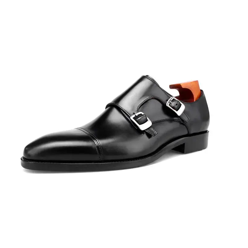 | Handcrafted Brown Calfskin Single Monk Strap