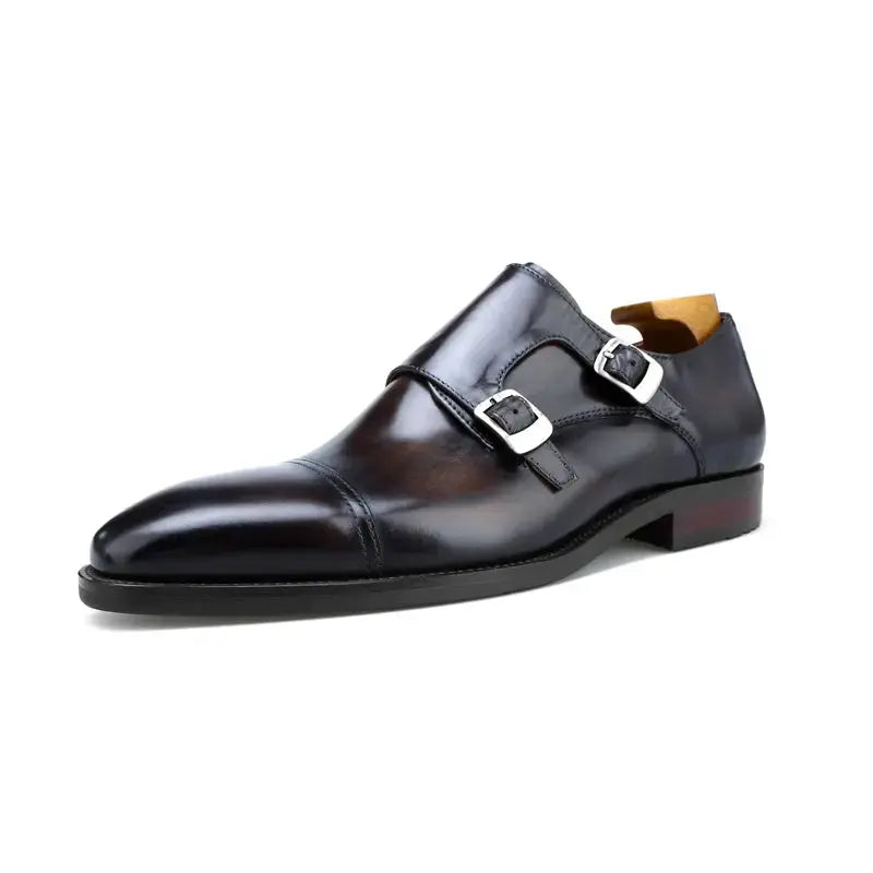 | Handcrafted Brown Calfskin Single Monk Strap