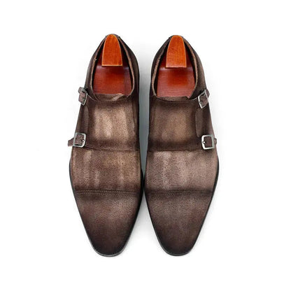 | Handcrafted Brown Calfskin Single Monk Strap